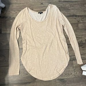 Tan size Large long sleeve blouse